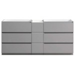 72 Gray Free Standing Double Sink Modern Bathroom Cabinet, FCB93-301230GR-D