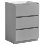 Fresca Lazzaro 24" Gray Free Standing Modern Bathroom Cabinet