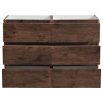 Fresca Lazzaro 48" Rosewood Free Standing Double Sink Modern Bathroom Cabinet