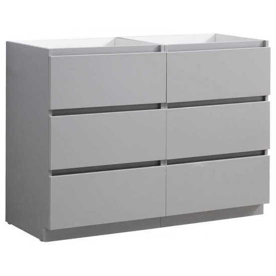 Fresca Lazzaro 48" Gray Free Standing Double Sink Modern Bathroom Cabinet