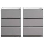 Fresca Lazzaro 48" Gray Free Standing Double Sink Modern Bathroom Cabinet