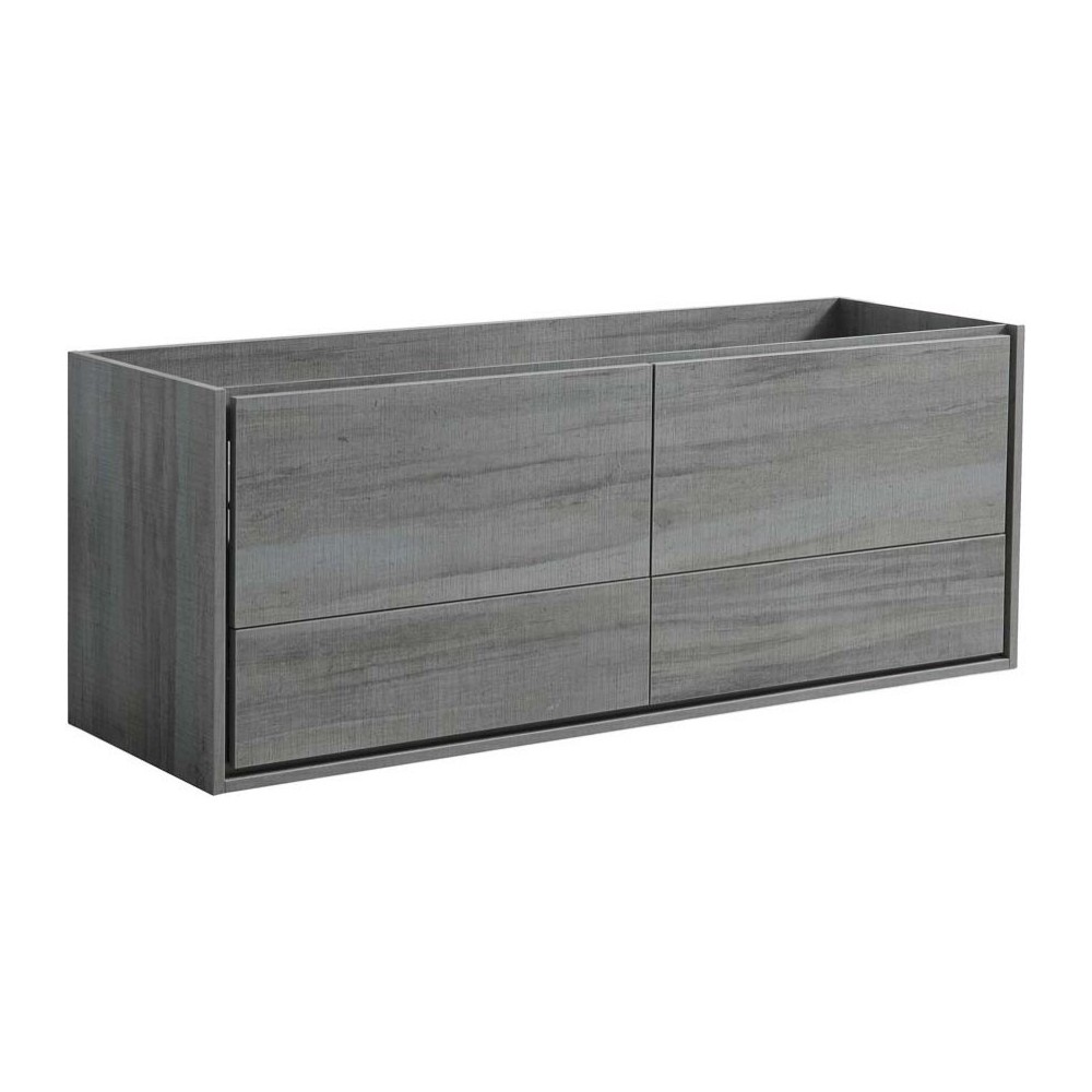 Fresca Catania 60" Ocean Gray Wall Hung Single Sink Modern Bathroom Cabinet