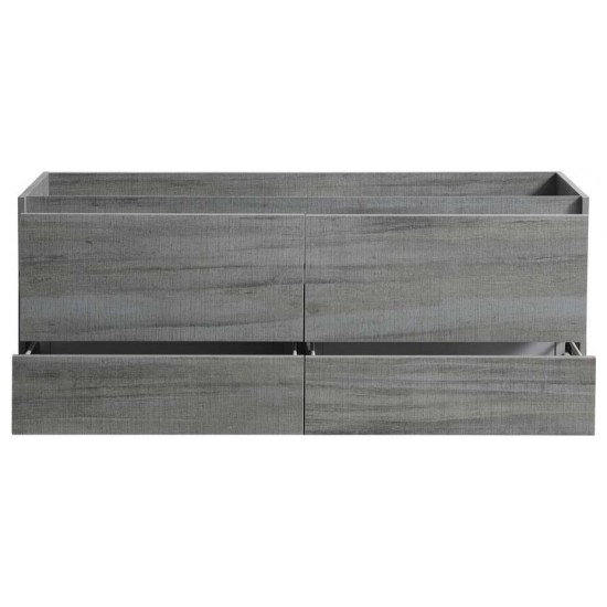 Fresca Catania 60" Ocean Gray Wall Hung Single Sink Modern Bathroom Cabinet