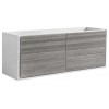 Fresca Catania 60" Glossy Ash Gray Wall Hung Single Sink Modern Bathroom Cabinet