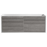 Fresca Catania 60" Glossy Ash Gray Wall Hung Single Sink Modern Bathroom Cabinet