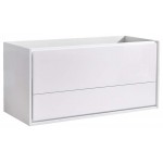 Fresca Catania 48" Glossy White Wall Hung Modern Bathroom Cabinet