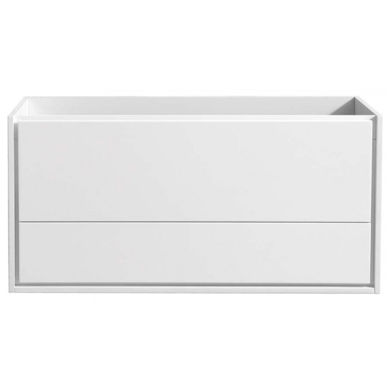 Fresca Catania 48" Glossy White Wall Hung Modern Bathroom Cabinet