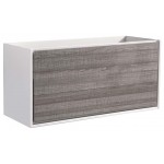 Fresca Catania 48" Glossy Ash Gray Wall Hung Double Sink Modern Bathroom Cabinet