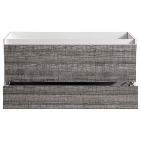 Fresca Catania 48" Glossy Ash Gray Wall Hung Double Sink Modern Bathroom Cabinet