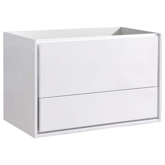 Fresca Catania 36" Glossy White Wall Hung Modern Bathroom Cabinet