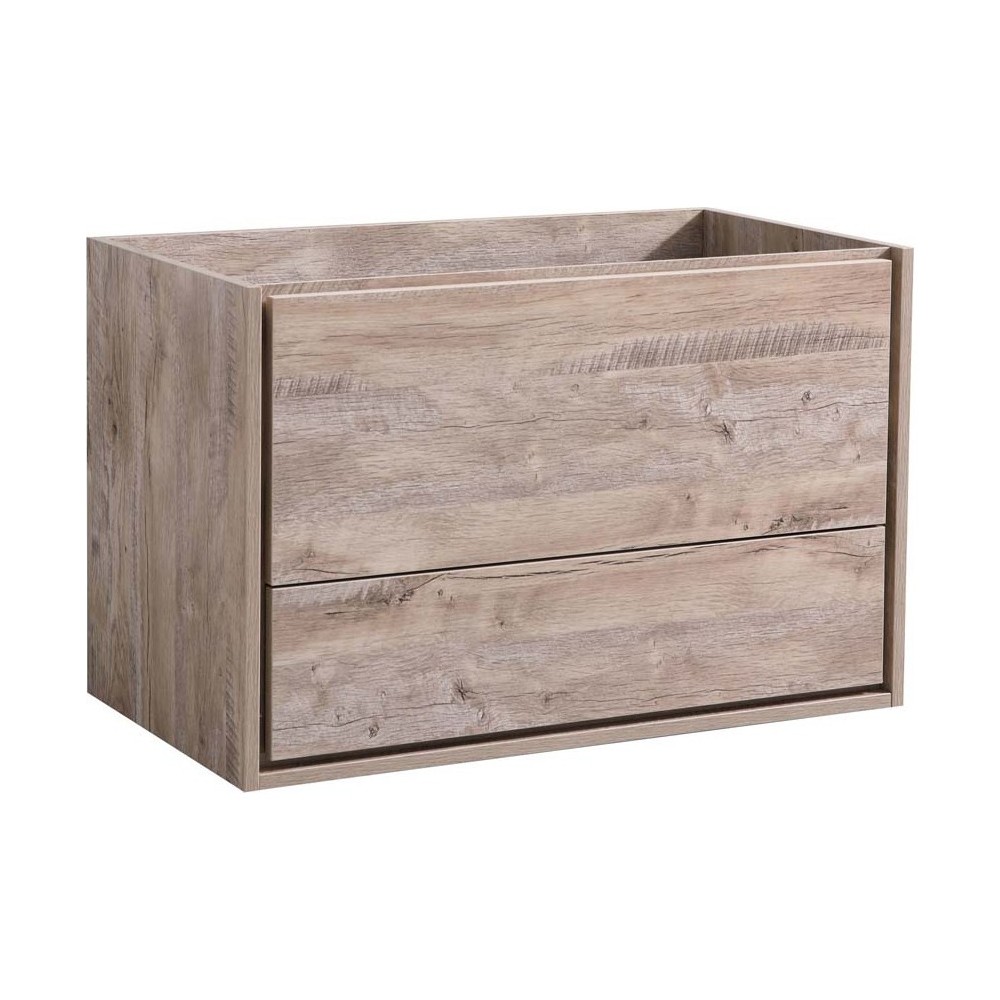 Fresca Catania 36" Rustic Natural Wood Wall Hung Modern Bathroom Cabinet