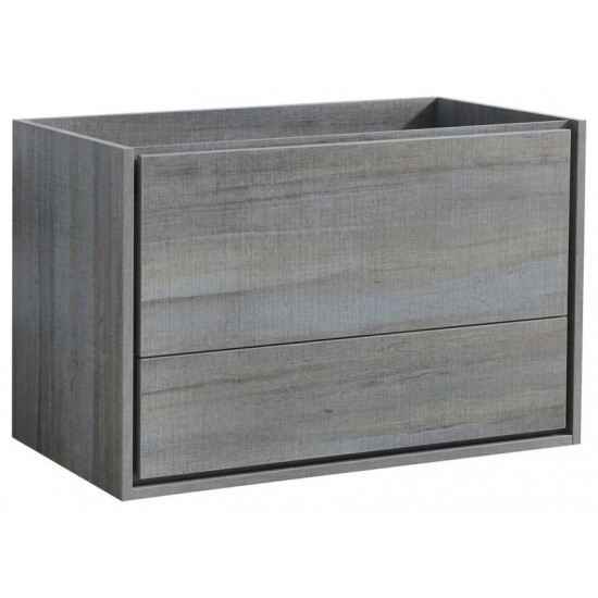 Fresca Catania 36" Ocean Gray Wall Hung Modern Bathroom Cabinet