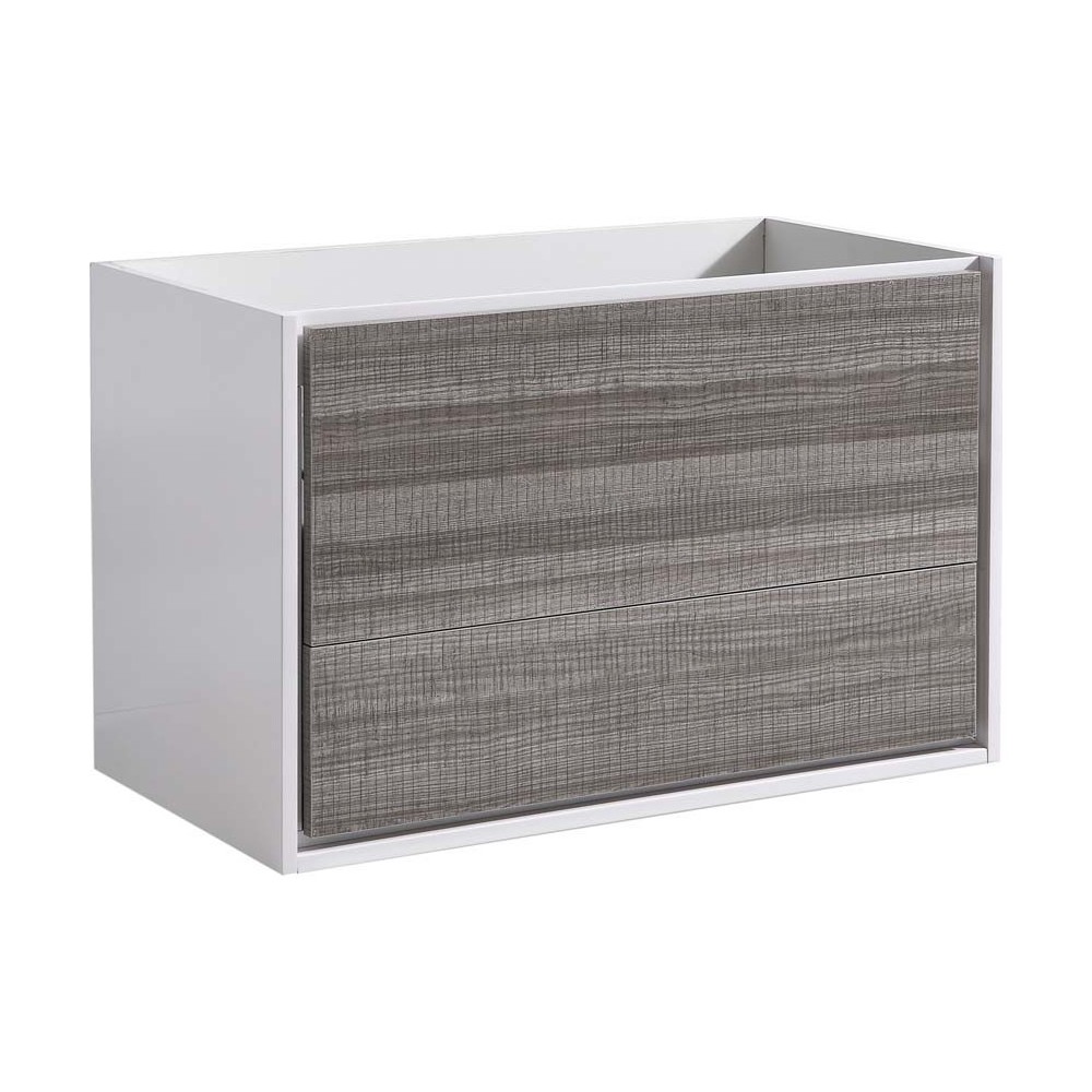 Fresca Catania 36" Glossy Ash Gray Wall Hung Modern Bathroom Cabinet