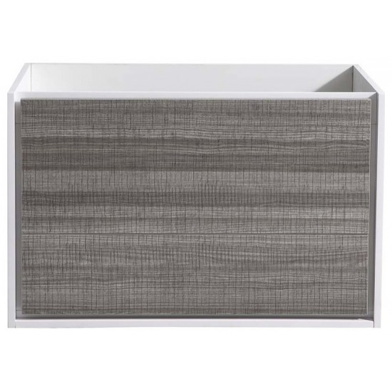 Fresca Catania 36" Glossy Ash Gray Wall Hung Modern Bathroom Cabinet