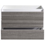 Fresca Catania 36" Glossy Ash Gray Wall Hung Modern Bathroom Cabinet