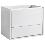 Fresca Catania 30" Glossy White Wall Hung Modern Bathroom Cabinet