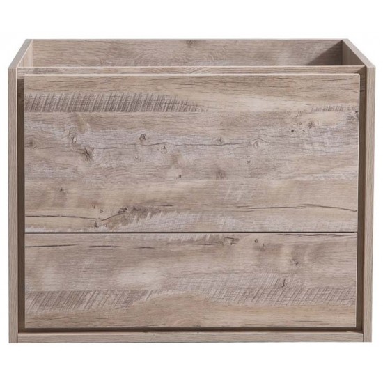 Fresca Catania 30" Rustic Natural Wood Wall Hung Modern Bathroom Cabinet