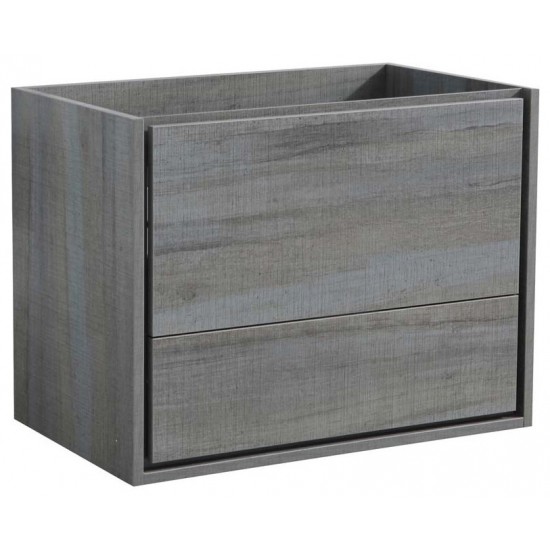 Fresca Catania 30" Ocean Gray Wall Hung Modern Bathroom Cabinet