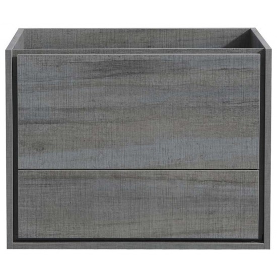 Fresca Catania 30" Ocean Gray Wall Hung Modern Bathroom Cabinet