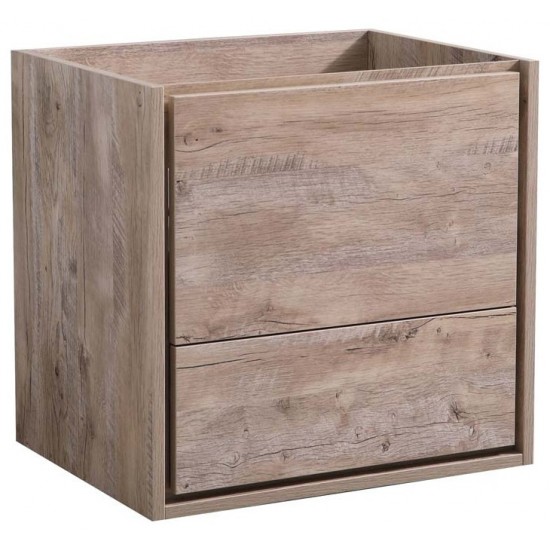 Fresca Catania 24" Rustic Natural Wood Wall Hung Modern Bathroom Cabinet