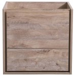 Fresca Catania 24" Rustic Natural Wood Wall Hung Modern Bathroom Cabinet