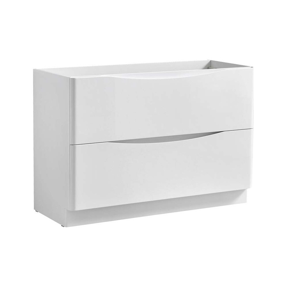 Tuscany 48" Glossy White Free Standing Double Sink Modern Bathroom Cabinet Tuscany 48" Glossy White Free Standing Double Sink Modern Bathroom Cabinet