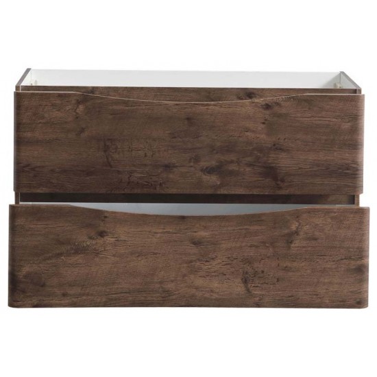 Fresca Tuscany 48" Rosewood Free Standing Double Sink Modern Bathroom Cabinet