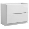 Fresca Tuscany 40" Glossy White Free Standing Modern Bathroom Cabinet