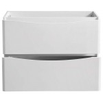 Fresca Tuscany 40" Glossy White Free Standing Modern Bathroom Cabinet