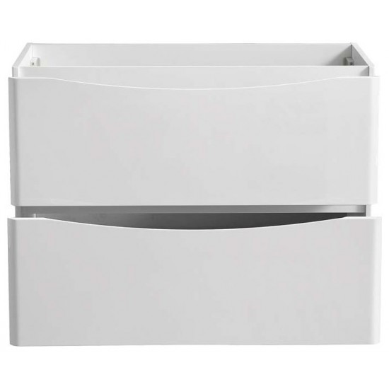 Fresca Tuscany 40" Glossy White Free Standing Modern Bathroom Cabinet