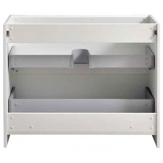 Fresca Tuscany 40" Glossy White Free Standing Modern Bathroom Cabinet