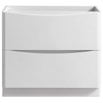 Fresca Tuscany 36" Glossy White Free Standing Modern Bathroom Cabinet