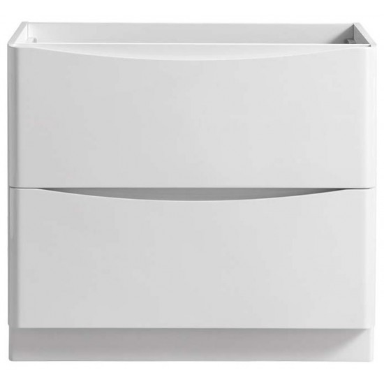 Fresca Tuscany 36" Glossy White Free Standing Modern Bathroom Cabinet