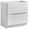 Fresca Tuscany 32" Glossy White Free Standing Modern Bathroom Cabinet