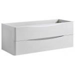 Fresca Tuscany 48" Glossy White Wall Hung Modern Bathroom Cabinet