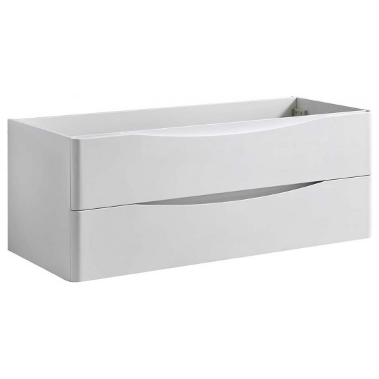 Fresca Tuscany 48" Glossy White Wall Hung Modern Bathroom Cabinet