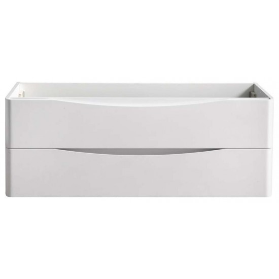 Fresca Tuscany 48" Glossy White Wall Hung Modern Bathroom Cabinet