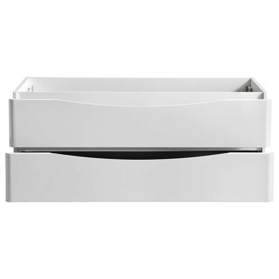 Fresca Tuscany 48" Glossy White Wall Hung Modern Bathroom Cabinet