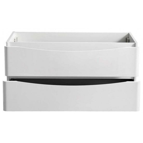 Fresca Tuscany 40" Glossy White Wall Hung Modern Bathroom Cabinet