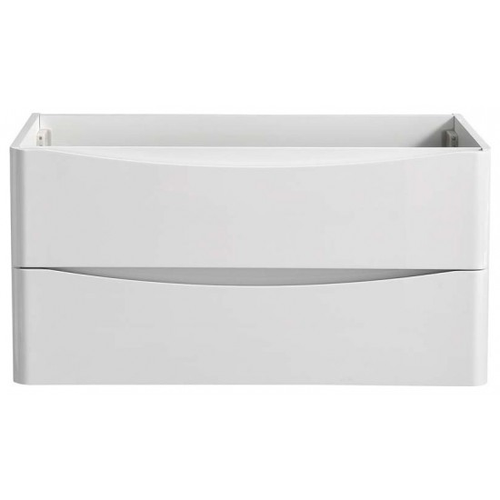 Fresca Tuscany 36" Glossy White Wall Hung Modern Bathroom Cabinet