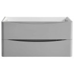 Fresca Tuscany 36" Glossy Gray Wall Hung Modern Bathroom Cabinet