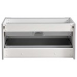 Fresca Tuscany 36" Glossy Gray Wall Hung Modern Bathroom Cabinet