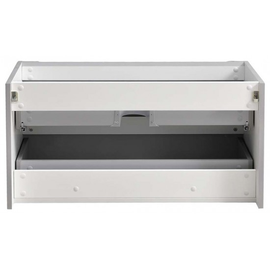 Fresca Tuscany 36" Glossy Gray Wall Hung Modern Bathroom Cabinet