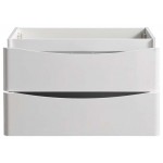 Fresca Tuscany 32" Glossy White Wall Hung Modern Bathroom Cabinet