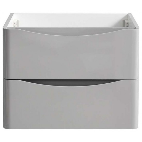 Fresca Tuscany 24" Glossy Gray Wall Hung Modern Bathroom Cabinet