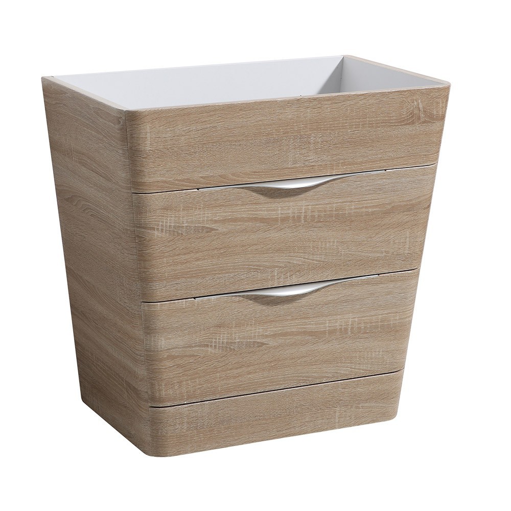 Fresca Milano 32" White Oak Modern Bathroom Cabinet