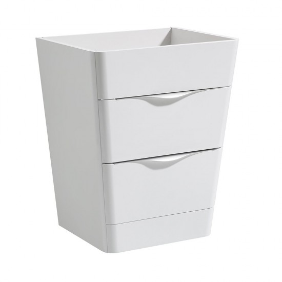 Fresca Milano 26" Glossy White Modern Bathroom Cabinet