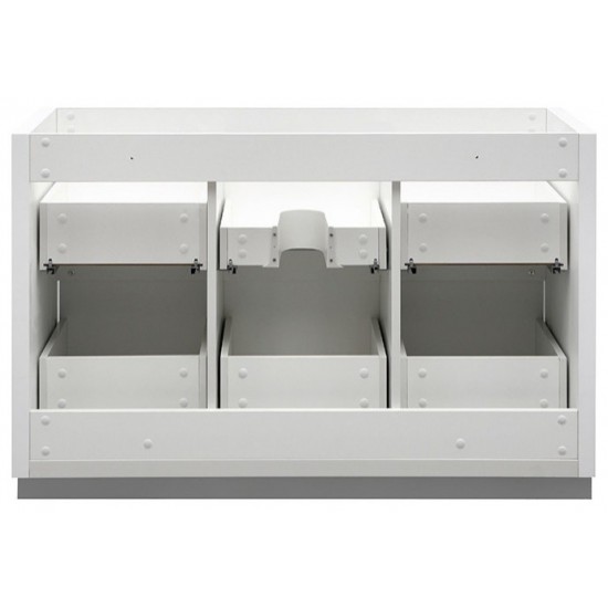 Valencia 48" Glossy White Free Standing Single Sink Modern Bathroom Cabinet