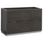 Fresca Valencia 48" Gray Oak Free Standing Double Sink Modern Bathroom Cabinet