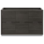 Fresca Valencia 48" Gray Oak Free Standing Double Sink Modern Bathroom Cabinet